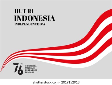 Indonesia's 76th independence day celebration background vector illustration