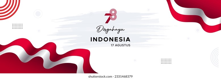 Indonesia's 78th independence day design. 17th august. happy indonesia. indonesia independence day celebration banner design template. national celebration. august 17th banner