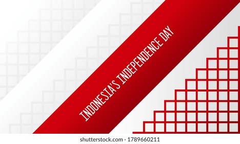 Vector de fondo del día de la independencia de Indonesia. Resumen del vector de fondo rojo y blanco