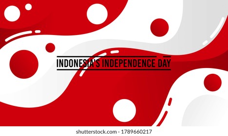 Indonesia's independence day background vector. Abstract red and white background vector