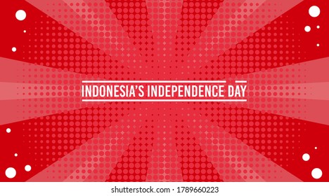 Indonesia's independence day background vector. Abstract red and white background vector