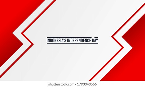 Indonesia's independence day background vector. Abstract red and white background vector