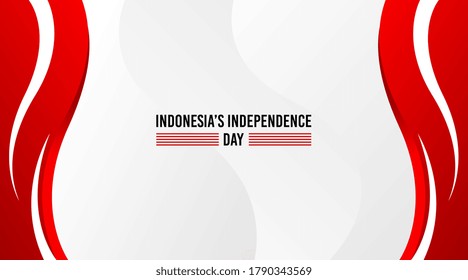 Indonesia's independence day background vector. Abstract red and white background vector