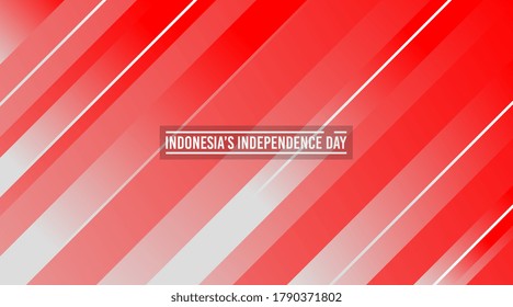 Vector de fondo del día de la independencia de Indonesia. Resumen del vector de fondo rojo y blanco