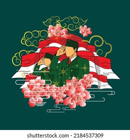 Indonesia's Independence Day illustration theme for background