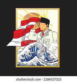 Indonesia's Independence Day illustration theme for background