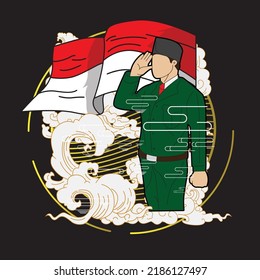 Indonesia's Independence Day illustration theme for background