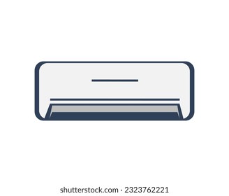 Indoor air conditioner (AC) functions to make the room cool, vector illustration