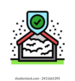 indoor air quality green building color icon vector. indoor air quality green building sign. isolated symbol illustration