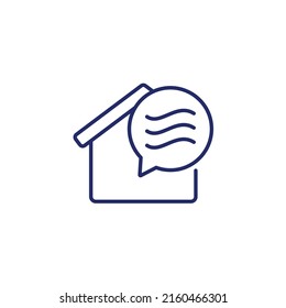 Indoor Air Quality Icon, Line Vector