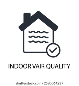 indoor air quality icon. vector.Editable stroke.linear style sign for use web design,logo.Symbol illustration.