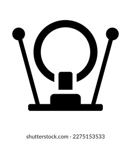 indoor antenna solid icon illustration vector graphic