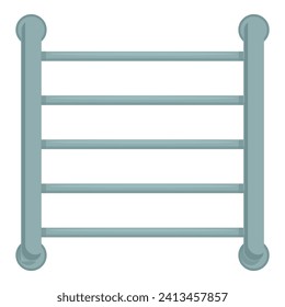 Indoor bath dryer icon cartoon vector. Towel on wall. Bathroom interior