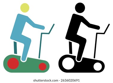 indoor bike icon, flat style pictogram icon for ui or ux mobile app, vector illustration logo symbol design, isolated on white