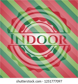 Indoor christmas emblem background.