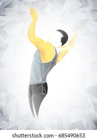 indoor climbing vector gray