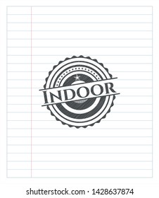 Indoor drawn with pencil strokes. Vector Illustration. Detailed.