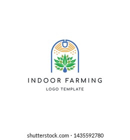 INDOOR FARMING OR URBAN FARMING LOGO TEMPLATE