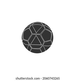 Indoor Football Icon Silhouette Illustration. Sport Ball Futsal Vector Graphic Pictogram Symbol Clip Art. Doodle Sketch Black Sign.