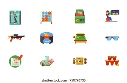 Indoor Games Icon Set