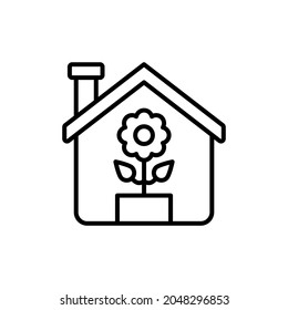 Icono de Jardín de hierbas interiores en vector. Logotipo