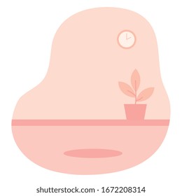 escenas domésticas interiores con decoración diseño de ilustración vectorial