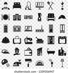 Indoor icons set. Simple style of 36 indoor vector icons for web for any design