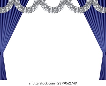 Indoor illustration with mall decorations