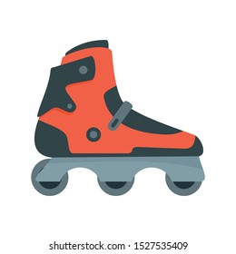 Indoor inline skates icon. Flat illustration of indoor inline skates vector icon for web design