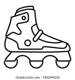 Indoor inline skates icon. Outline indoor inline skates vector icon for web design isolated on white background