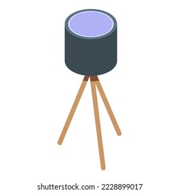 Indoor lamp icon isometric vector. Stand floor. Home light