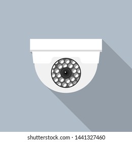 Indoor office camera icon. Flat illustration of indoor office camera vector icon for web design