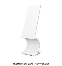 Indoor, Outdoor Advertising POS POI Stand Banner Or Lightbox. Illustration Isolated On White Background. Mock Up Template Ready For Your Design. Vector EPS10