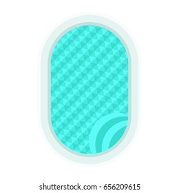 Indoor and outdoor ellipse swimming pool for spot and family. Flat vector cartoon money illustration. Objects isolated on a white background.
