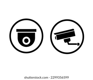 Icono de cámara de seguridad interior y exterior. eps vectoriales.10	