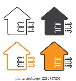 "Indoor and Outdoor Use" vector, information, sign, icon, label.