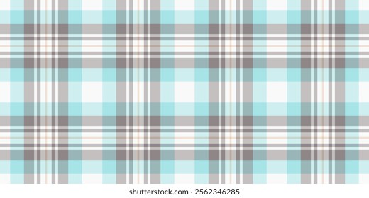 Indoor pattern check background, france seamless texture plaid. Pixel textile vector fabric tartan in light and silver colors palette.