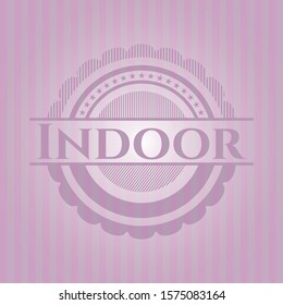 Indoor pink emblem. Retro. Vector Illustration. Detailed.