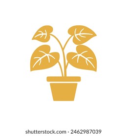 Indoor plant icon on white background. Vector illustration in trendy flat style