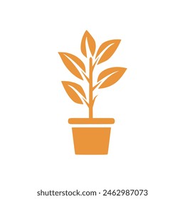 Indoor plant icon on white background. Vector illustration in trendy flat style