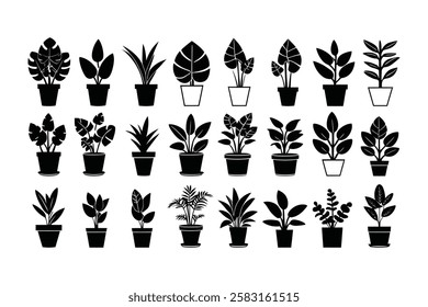 Indoor Plant Icon Pack – Stylish Greenery Illustrations