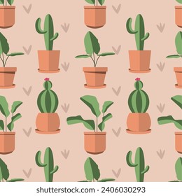 Iconos de planta interior Patrón fondo Ilustración del vector