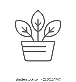 Indoor plant line outline icon