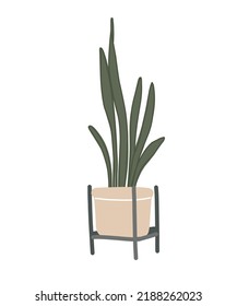 Planta interior sobre una ilustración portadora en forma de caricatura para pegatinas, impresiones, afiches, tarjetas
