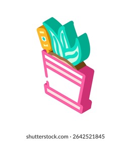 indoor plant with sensor smart home isometric icon vector. indoor plant with sensor smart home sign. isolated symbol illustration
