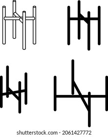 Icono del soporte interior de la planta, ilustración vectorial