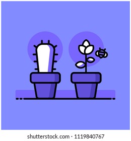 Indoor Plant Vector Illustration