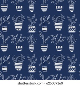 Indoor plants pattern