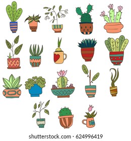 Indoor plants set