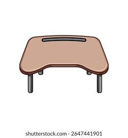 Desenho animado portátil interior da mesa de colo. leve dobrável, empilhável versátil, acessível moderno portátil interior sinal de mesa de colo.
